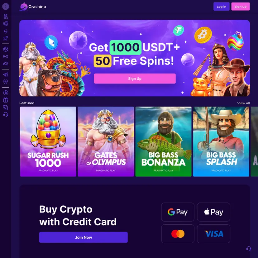 Strona główna i wygląd Crashino