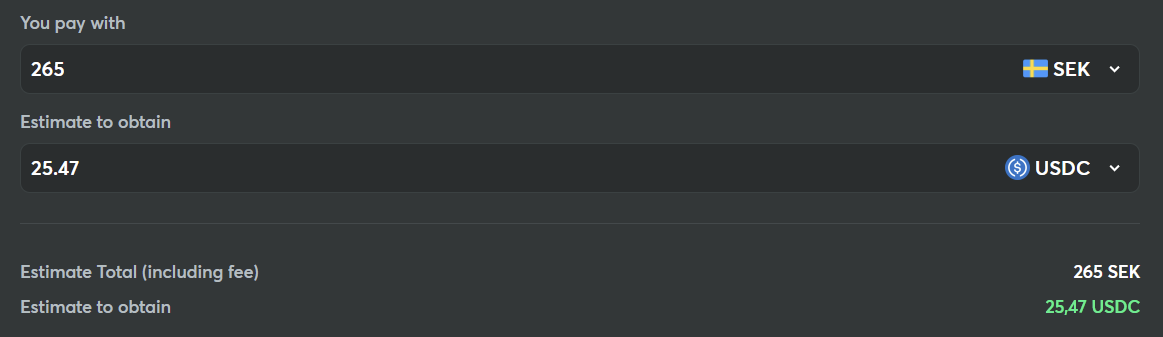 Zakup krypto za fiat